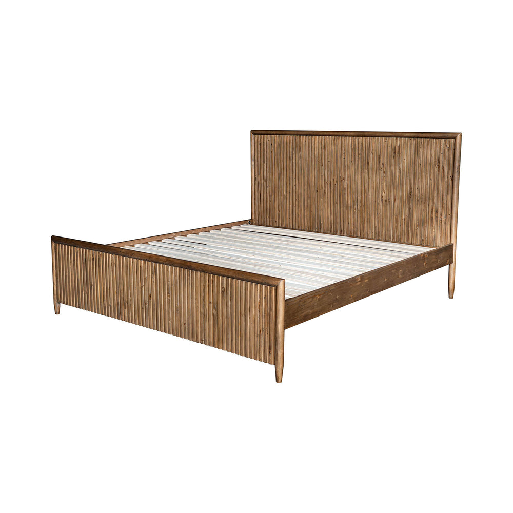 Lh Imports Britanica King Bed - Rustic Elegance With Contemporary Flair, Sustainably Crafted Pine Design Brown Full Product In Fsc Reclaimed Pine Brt001k
