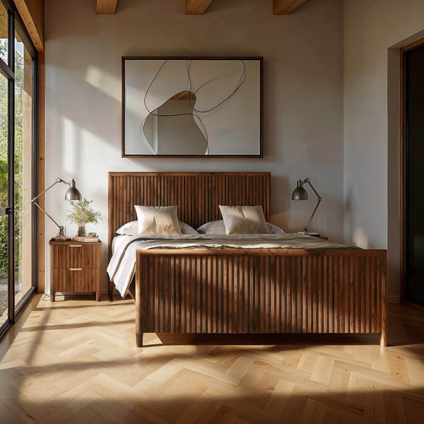 Lh Imports Britanica Elegant 2 Drawer Nightstand: Sustainable Pine Storage With Unique Design & Brass Handles Brown Full Product In Fsc Reclaimed Pine,Brass Handles Brt002