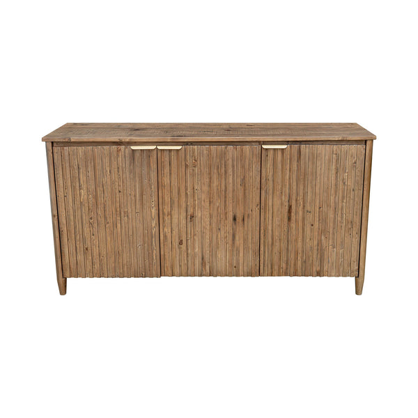 Lh Imports Britanica Sideboard - Elegant Fsc Pine Storage Solution With Brass Handles For Stylish Home Decor Brown Full Product In Fsc Reclaimed Pine, Brass Handles Brt003b
