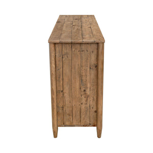 Lh Imports Britanica Sideboard - Elegant Fsc Pine Storage Solution With Brass Handles For Stylish Home Decor Brown Full Product In Fsc Reclaimed Pine, Brass Handles Brt003b