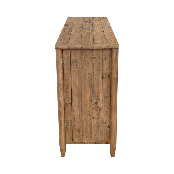 Lh Imports Britanica Sideboard - Elegant Fsc Pine Storage Solution With Brass Handles For Stylish Home Decor Brown Full Product In Fsc Reclaimed Pine, Brass Handles Brt003b