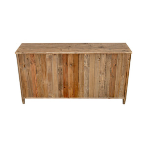 Lh Imports Britanica Sideboard - Elegant Fsc Pine Storage Solution With Brass Handles For Stylish Home Decor Brown Full Product In Fsc Reclaimed Pine, Brass Handles Brt003b
