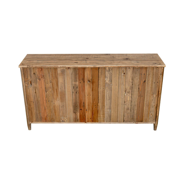 Lh Imports Britanica Sideboard - Elegant Fsc Pine Storage Solution With Brass Handles For Stylish Home Decor Brown Full Product In Fsc Reclaimed Pine, Brass Handles Brt003b