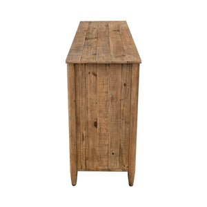 Lh Imports Britanica 6 Drawer Dresser - Elegant Storage Solution With Sustainable Pine & Stylish Brass Handles Brown Full Product In Fsc Reclaimed Pine,Brass Handles Brt006