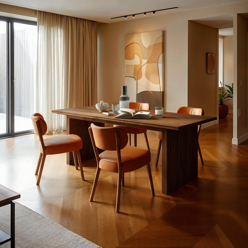 Lh Imports Britanica Dining Table - Elegant Fsc Certified Pine Wood Design For 4-6 Guests, Perfect For Gatherings Brown Full Product In Fsc Reclaimed Pine Brt010