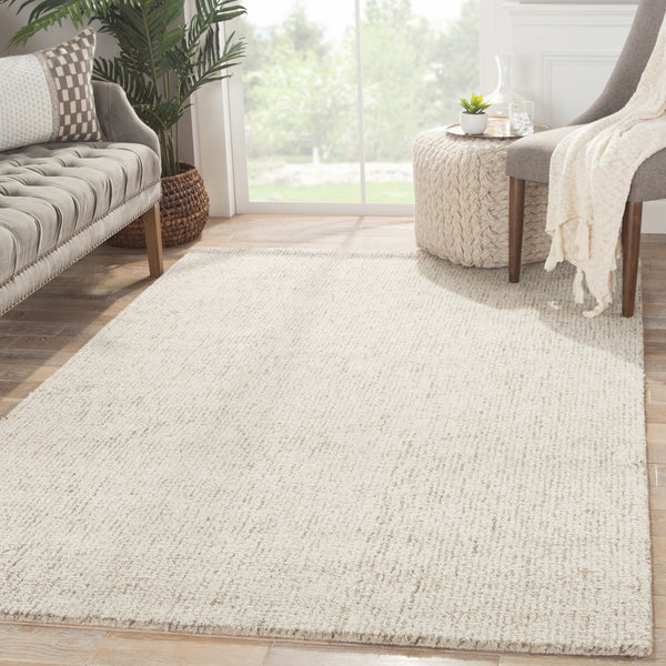 Jaipur Living Britta Oland Brt06 Tufted Handmade 100% Wool Solids Solid Indoor Rug Light Gray, Taupe 100% Wool, 100% Cotton Rug113083