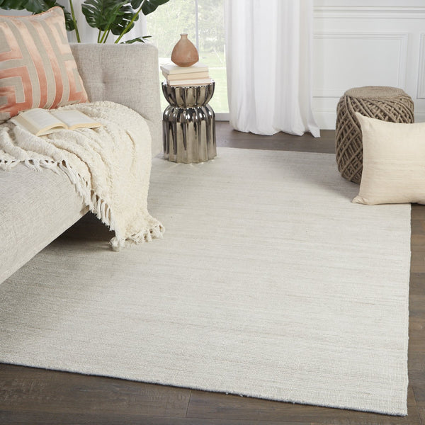 Jaipur Living Brevin Danan Brv03 Handwoven Handmade 100% Pet Yarn Solids Solid Outdoor Rug Ivory, Light Gray 100% Pet Yarn Rug160662