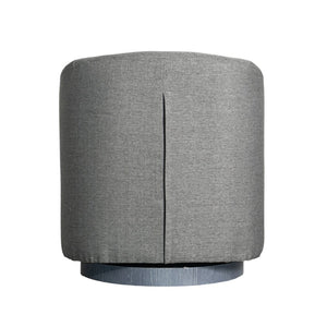 English Elm Landon Commercial Barrel Accent Armchair with 360° Swivel Base for Stylish Comfort in Any Space Dark Gray BS-AC22-060-DKGRY-GG