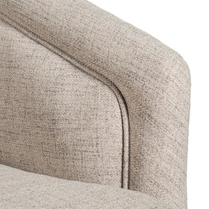 English Elm Dean Club Style Barrel Accent Armchair with 360° Swivel Base for Stylish Comfort in Any Space Cream BS-AC22-064-CRM-GG