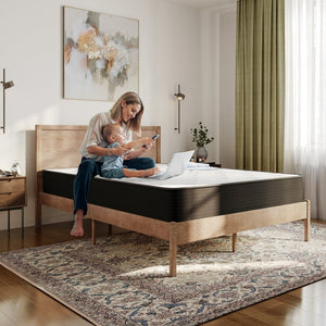 English Elm Dream Cooling Gel 10 Inch Hybrid Mattress with CertiPUR-US Foam & Pocket Springs for Ultimate Comfort White/Black Full BS-E230P-R-F-10-C-BK-GG