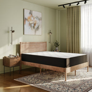 English Elm Dream Cooling Gel 12-Inch Hybrid Mattress for Restorative Sleep – CertiPUR-US Certified Comfort & Support White/Black Full BS-E230P-R-F-12-C-BK-GG