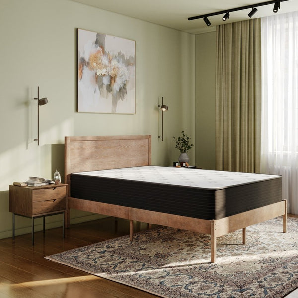 English Elm Dream Cooling Gel 12-Inch Hybrid Mattress for Restorative Sleep – CertiPUR-US Certified Comfort & Support White/Black Full BS-E230P-R-F-12-C-BK-GG