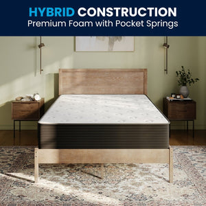 English Elm Dream Cooling Gel 12-Inch Hybrid Mattress for Restorative Sleep – CertiPUR-US Certified Comfort & Support White/Black Full BS-E230P-R-F-12-C-BK-GG