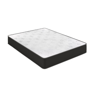 English Elm Dream Cooling Gel 10 Inch Hybrid Mattress with CertiPUR-US Foam & Pocket Springs for Ultimate Comfort White/Black Queen BS-E230P-R-Q-10-C-BK-GG