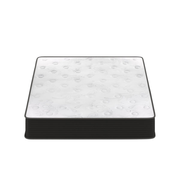 English Elm Dream Cooling Gel 10 Inch Hybrid Mattress with CertiPUR-US Foam & Pocket Springs for Ultimate Comfort White/Black Queen BS-E230P-R-Q-10-C-BK-GG