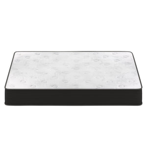 English Elm Dream Cooling Gel 10 Inch Hybrid Mattress with CertiPUR-US Foam & Pocket Springs for Ultimate Comfort White/Black Queen BS-E230P-R-Q-10-C-BK-GG