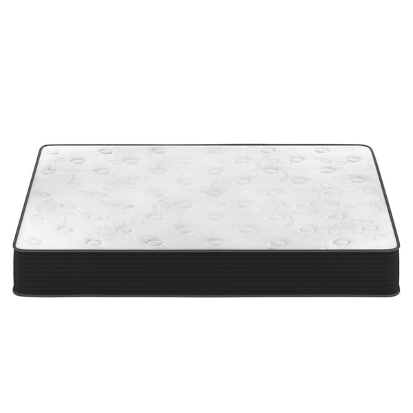 English Elm Dream Cooling Gel 10 Inch Hybrid Mattress with CertiPUR-US Foam & Pocket Springs for Ultimate Comfort White/Black Queen BS-E230P-R-Q-10-C-BK-GG
