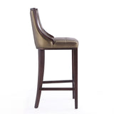 Manhattan Comfort Fifth Avenue Traditional Bar Stool Bronze and Walnut BS007-BZ