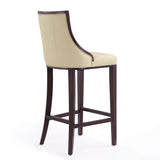 Manhattan Comfort Fifth Avenue Traditional Bar Stool Cream and Walnut BS007-CR