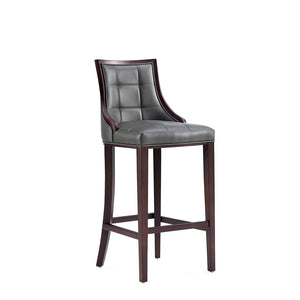 Fifth Avenue Faux Leather Barstool in Pebble Grey BS007-PE Manhattan Comfort