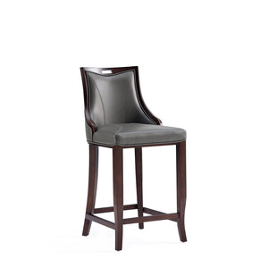 Emperor Faux Leather Barstool in Pebble Grey BS008-PE Manhattan Comfort