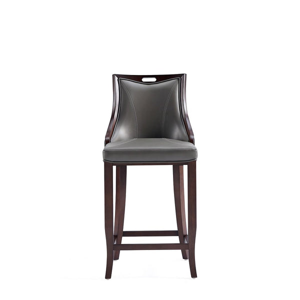 Emperor Faux Leather Barstool in Pebble Grey BS008-PE Manhattan Comfort