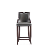 Emperor Faux Leather Barstool in Pebble Grey BS008-PE Manhattan Comfort