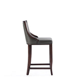 Emperor Faux Leather Barstool in Pebble Grey BS008-PE Manhattan Comfort