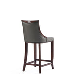 Emperor Faux Leather Barstool in Pebble Grey BS008-PE Manhattan Comfort