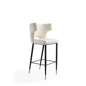 Holguin Barstool in Cream, Black and Gold BS011-CR Manhattan Comfort