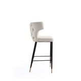 Holguin Barstool in Cream, Black and Gold BS011-CR Manhattan Comfort