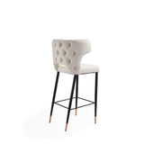 Holguin Barstool in Cream, Black and Gold BS011-CR Manhattan Comfort