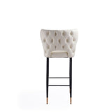 Holguin Barstool in Cream, Black and Gold BS011-CR Manhattan Comfort