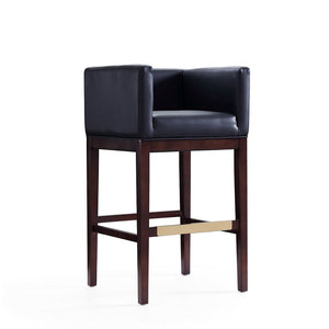 Kingsley Barstool in Black and Dark Walnut BS012-BK Manhattan Comfort