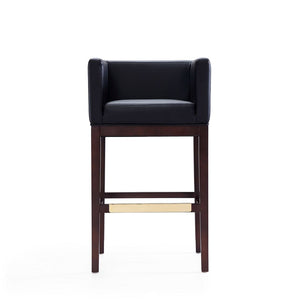 Kingsley Barstool in Black and Dark Walnut BS012-BK Manhattan Comfort