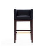 Kingsley Barstool in Black and Dark Walnut BS012-BK Manhattan Comfort