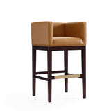 Kingsley Barstool in Camel and Dark Walnut BS012-CL Manhattan Comfort