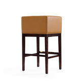 Kingsley Barstool in Camel and Dark Walnut BS012-CL Manhattan Comfort