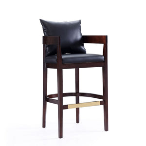 Ritz Barstool in Black and Dark Walnut BS013-BK Manhattan Comfort