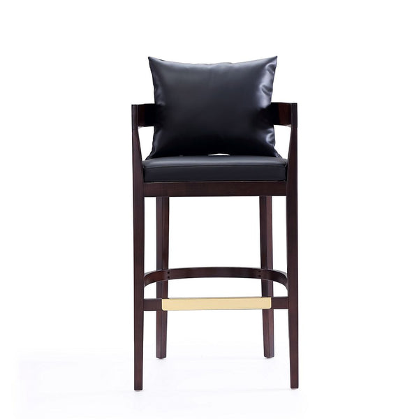 Ritz Barstool in Black and Dark Walnut BS013-BK Manhattan Comfort