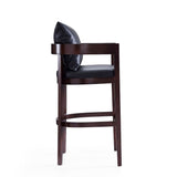 Ritz Barstool in Black and Dark Walnut BS013-BK Manhattan Comfort