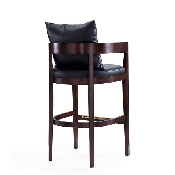 Ritz Barstool in Black and Dark Walnut BS013-BK Manhattan Comfort