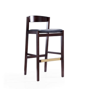 Klismos Barstool in Black and Dark Walnut BS014-BK Manhattan Comfort