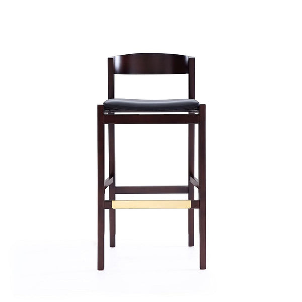 Klismos Barstool in Black and Dark Walnut BS014-BK Manhattan Comfort
