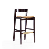 Klismos Barstool in Camel and Dark Walnut BS014-CL Manhattan Comfort