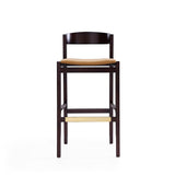 Klismos Barstool in Camel and Dark Walnut BS014-CL Manhattan Comfort