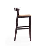 Klismos Barstool in Camel and Dark Walnut BS014-CL Manhattan Comfort