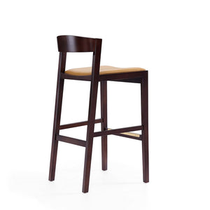 Klismos Barstool in Camel and Dark Walnut BS014-CL Manhattan Comfort