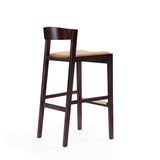 Klismos Barstool in Camel and Dark Walnut BS014-CL Manhattan Comfort