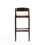 Klismos Barstool in Camel and Dark Walnut BS014-CL Manhattan Comfort